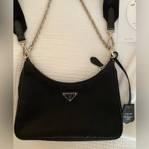 Prada Nylon Re-edition 2005 Shoulder Bag black - Picture 7 of 16